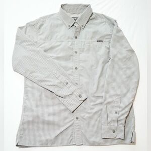 Eddie Bauer Men’s Outdoor Grey Polyester Button Down Shirt